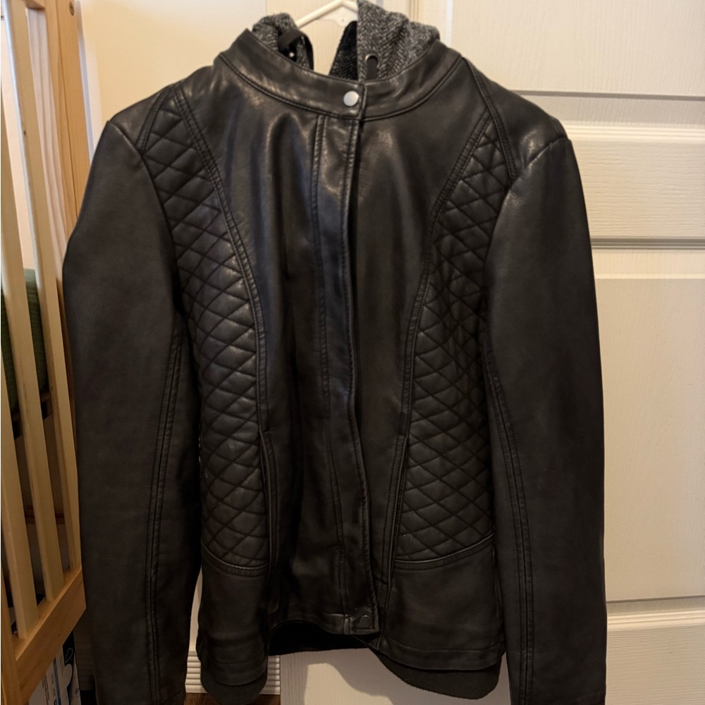 Black Quilted Leather Jacket